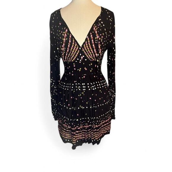 NWT Free People Coryn Mini Dress – Black Combo Floral Boho (sz 2) 345 - Picture 2 of 9